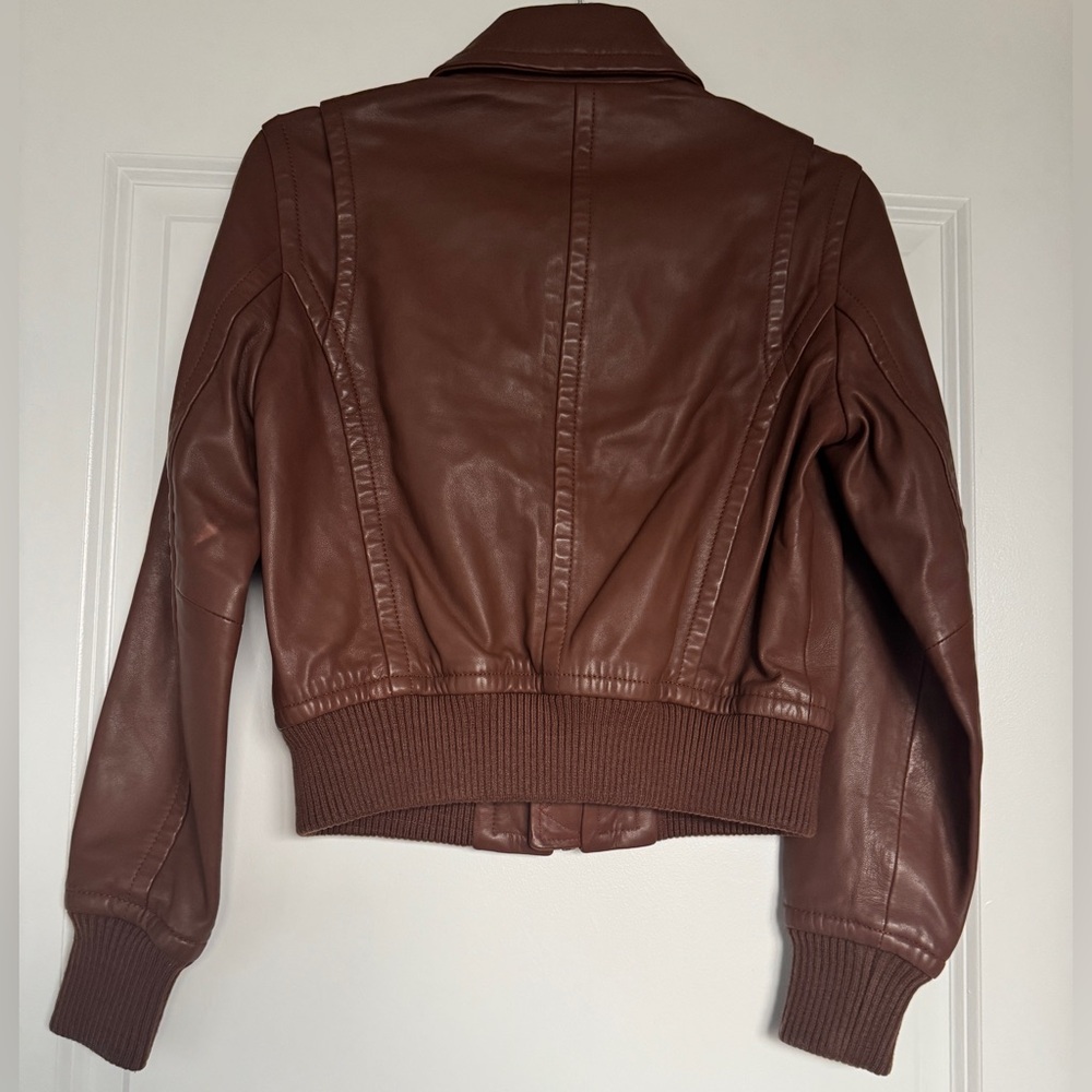 NWT QUINCE 100% Washed Leather Bomber Jacket - Picture 9 of 16